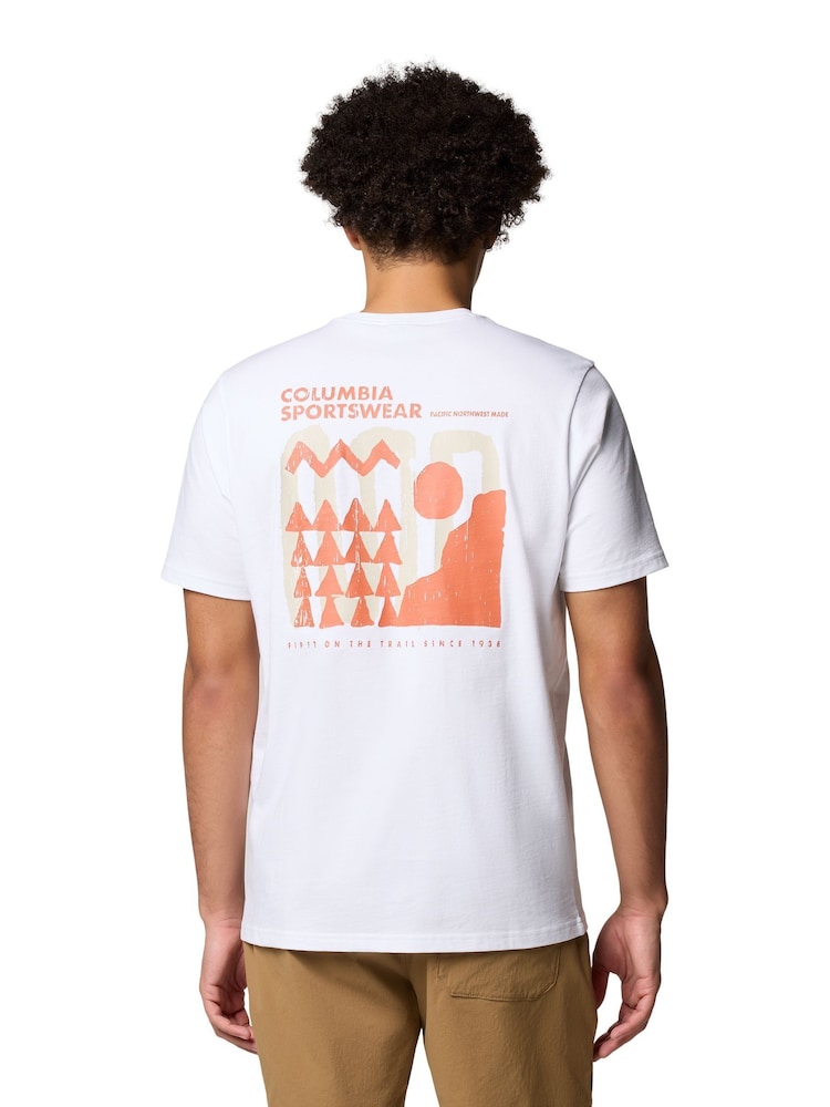 Columbia Explorers Canyon™ Back Short Sleeve White T-Shirt - Image 2 of 5 Columbia Explorers Canyon™ Back Short Sleeve White T-Shirt - Image 2 of 5