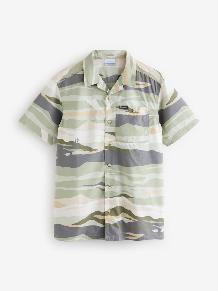 Columbia Green Pine Canyon™ Short Sleeve 100% Cotton T-Shirt - Image 6 of 6 Columbia Green Pine Canyon™ Short Sleeve 100% Cotton T-Shirt - Image 6 of 6