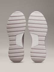 Calvin Klein Grey Lace Up Mesh Mix Runner Trainers - Image 6 of 7