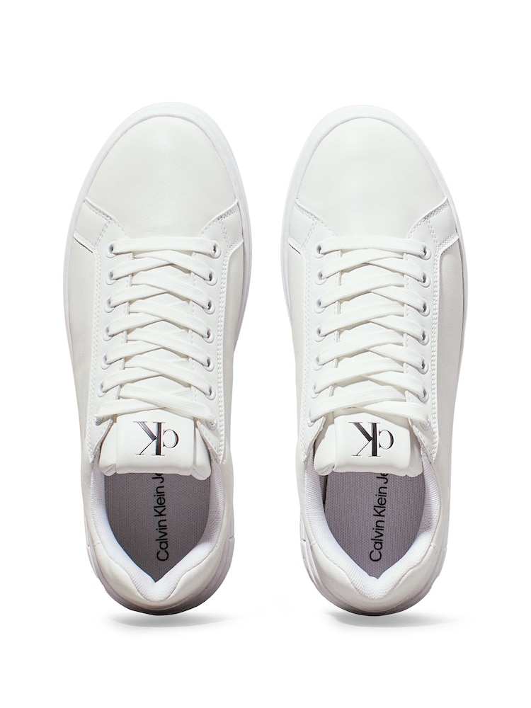 Calvin Klein White Bold Platform Low Leather Trainers - Image 4 of 7
