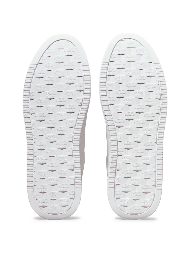 Calvin Klein White Bold Platform Low Leather Trainers - Image 6 of 7