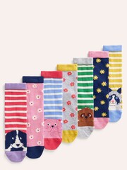 Boden Pink Socks 7 Pack - Image 1 of 2
