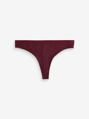Tommy Hilfiger Red Everyday Luxe Thongs 3 Pack - Image 2 of 4