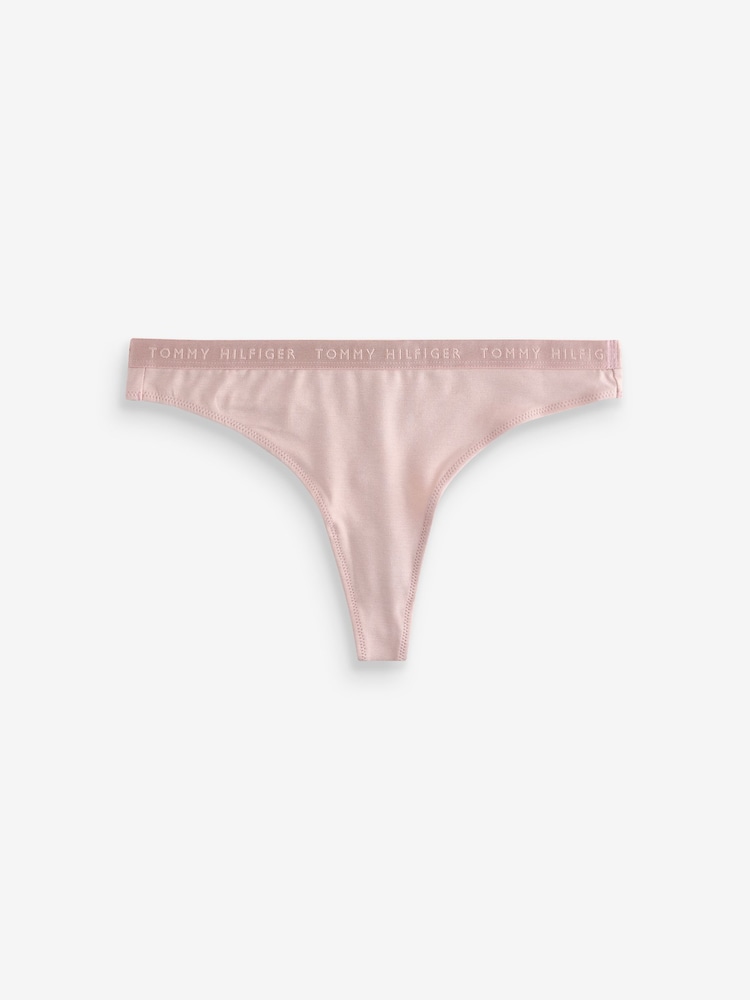 Tommy Hilfiger Red Everyday Luxe Thongs 3 Pack - Image 4 of 4