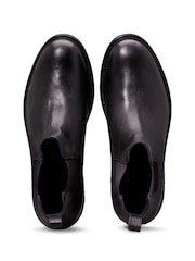 Calvin Klein Black Chelsea Leather Boots - Image 5 of 8