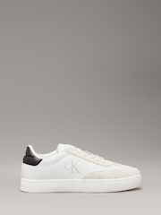 Calvin Klein White Classic Low Cup Lace Up Leather Trainers - Image 1 of 7
