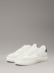 Calvin Klein White Classic Low Cup Lace Up Leather Trainers - Image 3 of 7