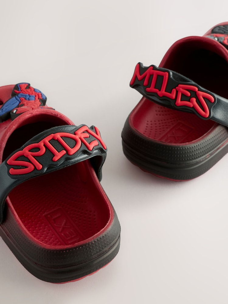 أحمر/أسود - حذاء بنعل سميك بتصميم Spiderman - Image 5 of 6