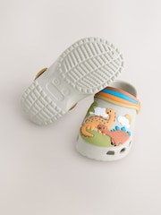 Neutral Dinosaur Print Scene Character Clogs - Image 6 of 7