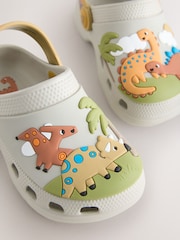 Neutral Dinosaur Print Scene Character Clogs - Image 7 of 7