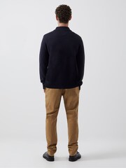 French Connection Blue 10 1/2 Zip Knit Jumper - Image 2 of 3