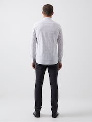 French Connection White 100% Cotton Floral Long Sleeve Shirt - Image 3 of 4