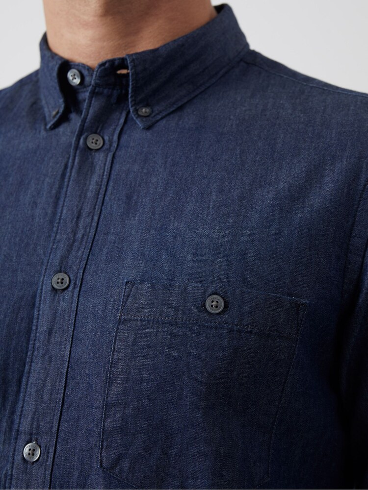French Connection Blue 100% Cotton Shirt - Image 3 of 3 French Connection Blue 100% Cotton Shirt - Image 3 of 3