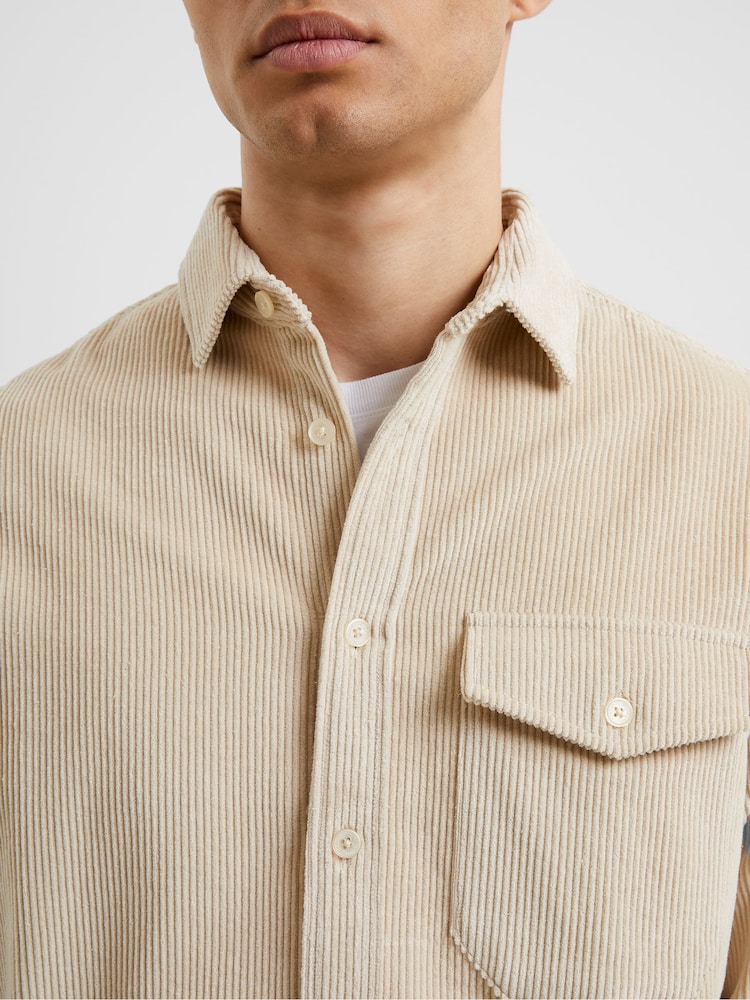 French Connection Washed Cord Brown Shacket - Image 3 of 3