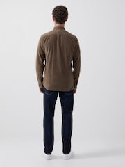 French Connection Green 100% Cotton Corduroy Long Sleeve Shirt - Image 3 of 4