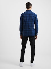 French Connection Blue 100% Cotton Mid Check Shirt - Image 2 of 3