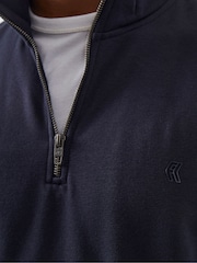 French Connection Albastru 1/2 Zip Hanorac - Image 3 of 3