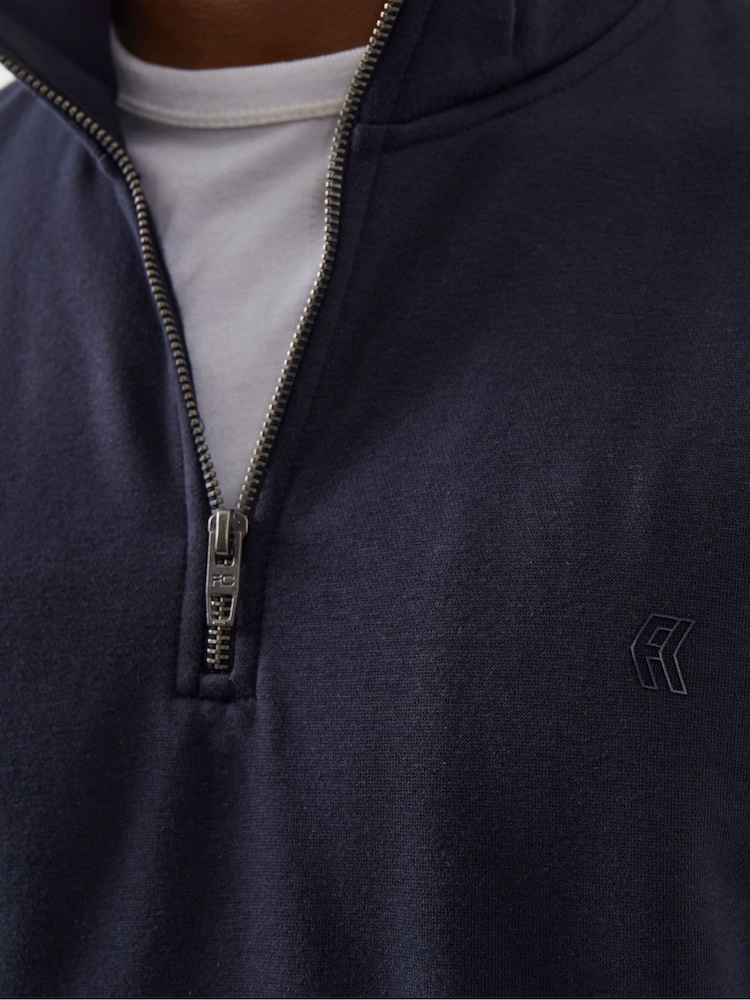 French Connection Albastru 1/2 Zip Hanorac - Image 3 of 3