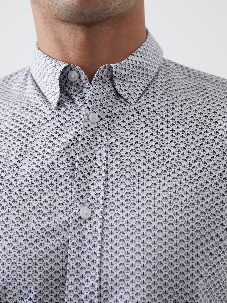 French Connection White 100% Cotton Design Long Sleeve Shirt - Image 3 of 3 French Connection White 100% Cotton Design Long Sleeve Shirt - Image 3 of 3