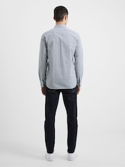 French Connection Blue 100% Cotton Design Long Sleeve Shirt - Image 3 of 4