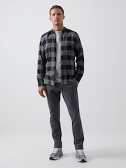 French Connection Black 100% Cotton Checked Flannel Shirt - Image 2 of 4