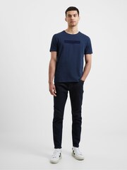 French Connection Blue Blockdown 100% Cotton T-Shirt - Image 1 of 3