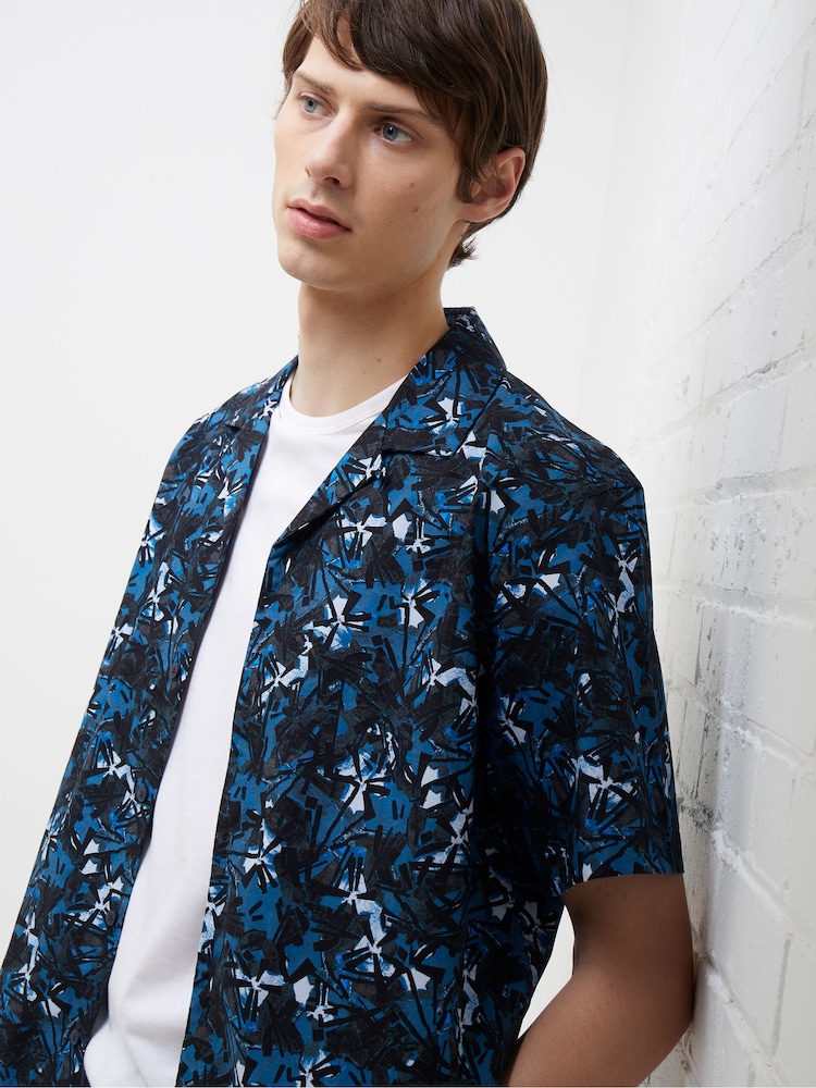 French Connection Blue Maenporth 100% Cotton Shirt - Image 1 of 3 French Connection Blue Maenporth 100% Cotton Shirt - Image 1 of 3