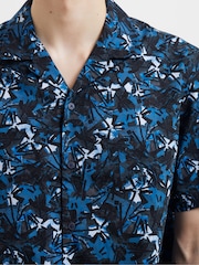 French Connection Blue Maenporth 100% Cotton Shirt - Image 3 of 3