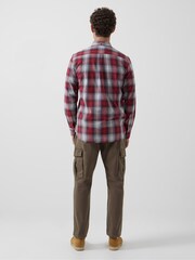 French Connection Red 100% Cotton Check Long Sleeve Shirt - Image 2 of 2