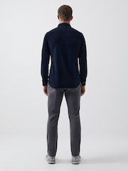 French Connection Blue 100% Cotton Cord Long Sleeve Shirt - Image 2 of 2