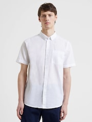 French Connection Linen Long Sleeve White Shirt - Image 1 of 4