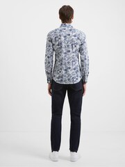 French Connection Blue 100% Cotton Prem Floral Shirt - Image 2 of 3