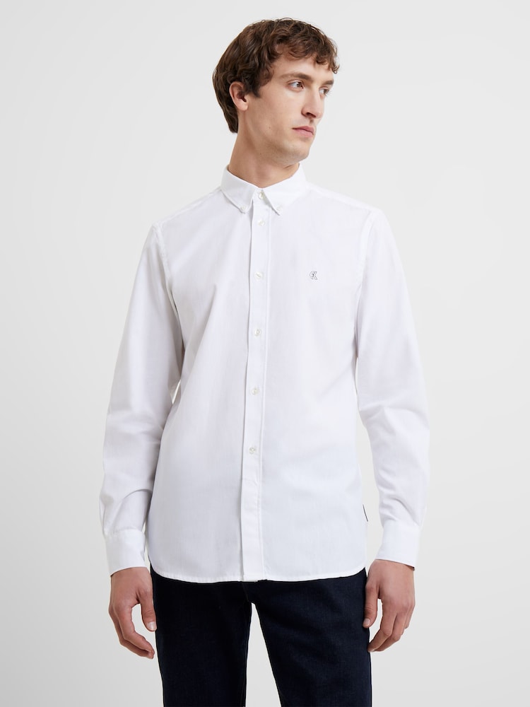 French Connection White 100% Cotton Oxford Long Sleeve Shirt - Image 1 of 3