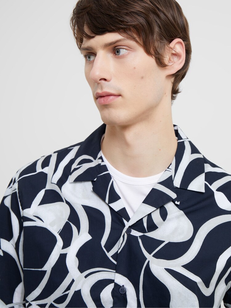 French Connection Blue Swanpool 100% Cotton Shirt - Image 3 of 3 French Connection Blue Swanpool 100% Cotton Shirt - Image 3 of 3