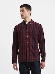 French Connection Purple 100% Cotton Mid Check Shirt - Image 1 of 4