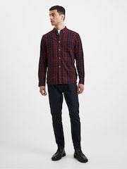 French Connection Purple 100% Cotton Mid Check Shirt - Image 2 of 4