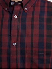 French Connection Purple 100% Cotton Mid Check Shirt - Image 4 of 4