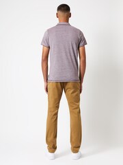 French Connection Red Birdseye Single Tipped Polo Shirt - Image 2 of 3