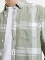 French Connection Natural 100% Cotton Saltburn Check Shirt - Image 3 of 3