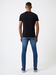 French Connection V-Neck Logo Black T-Shirt - Image 2 of 3
