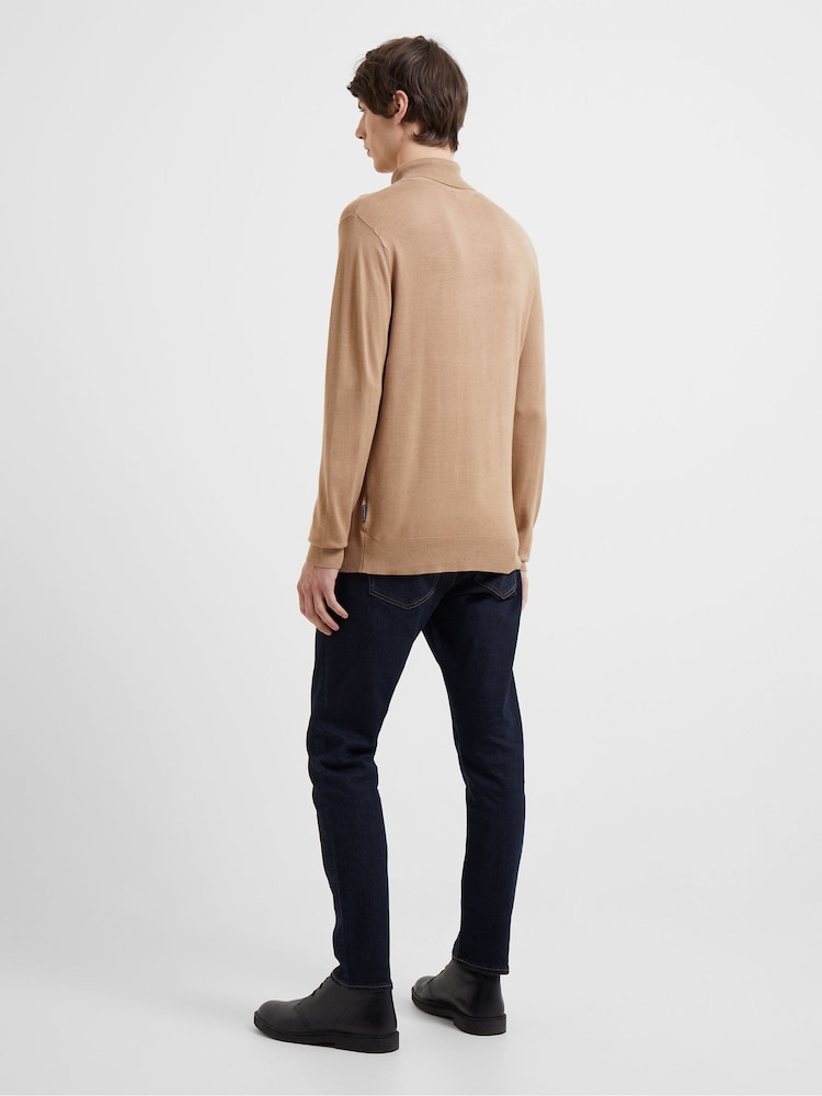 French Connection Roll Neck Knit Brown Jumper - Image 2 of 3