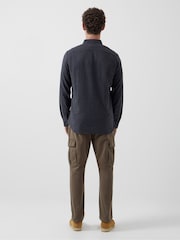 French Connection Black 100% Cotton Flannel Long Sleeve Shirt - Image 2 of 2