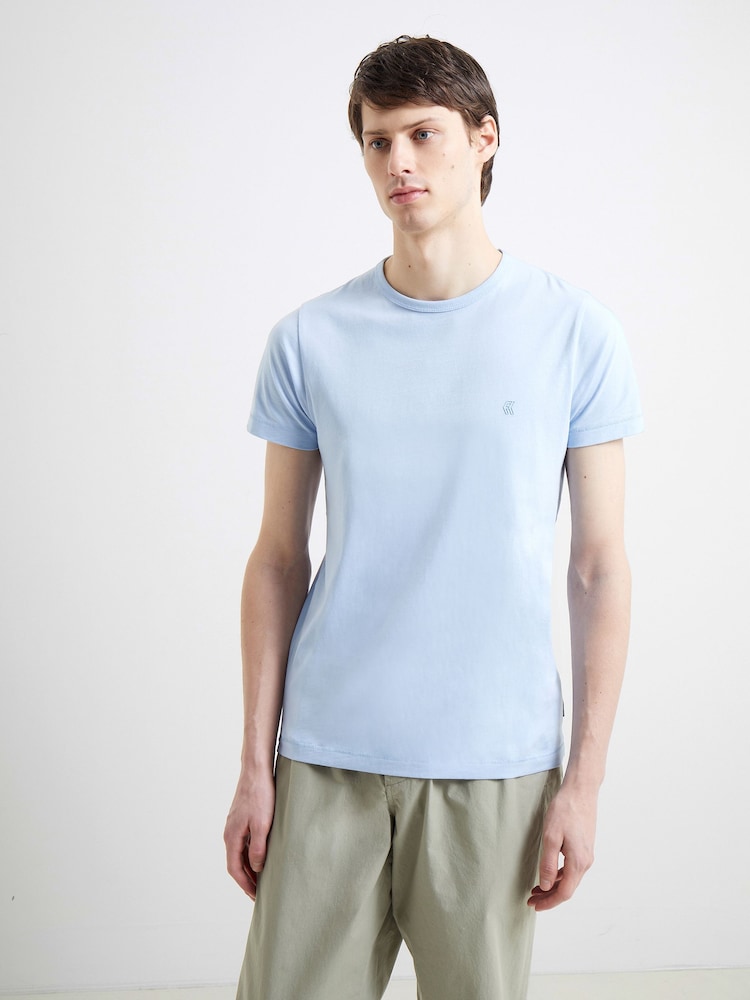 French Connection Blue Sky Crew Neck T-Shirt - Image 1 of 3