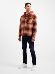 French Connection Heavy Check Brown Overshirt - Image 1 of 3