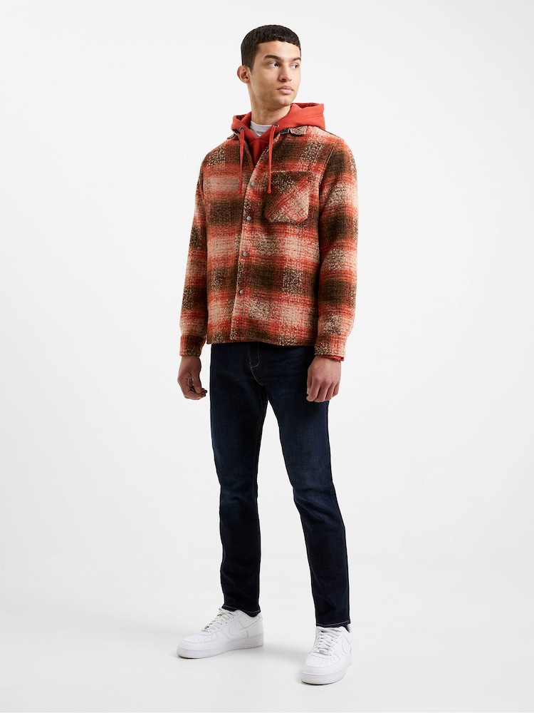 French Connection Heavy Check Brown Overshirt - Image 1 of 3