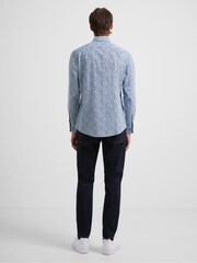 French Connection Blue Prem Floral 100% Cotton Shirt - Image 2 of 3
