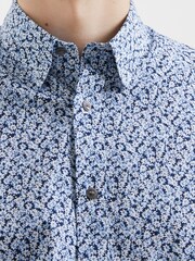 French Connection Blue Prem Floral 100% Cotton Shirt - Image 3 of 3