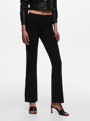 JDY Black Flared Jersey Trousers - Image 2 of 6