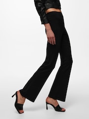 JDY Black Flared Jersey Trousers - Image 3 of 6