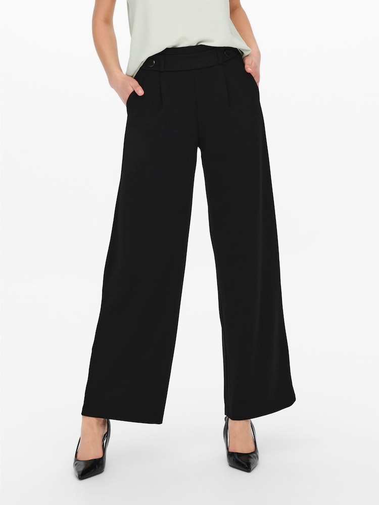 JDY Black Wide Leg Trousers - Image 1 of 5 JDY Black Wide Leg Trousers - Image 1 of 5